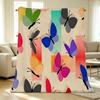 Butterfly Print Flannel Blanket Soft, Warm & Colorful Throw for Home, Office, Dorm, Christmas & Halloween