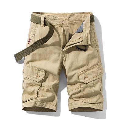 Retro Luxury Summer Men's Work Shorts with Multi-Pockets