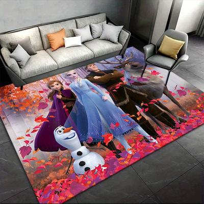 1pz Tappeto Disney Frozen Tappeto da Area Tappeto Antiscivolo Lavabile a Mano Tappetino per Pavimento Adatto per Soggiorno Camera da Letto Decorazione per la Casa