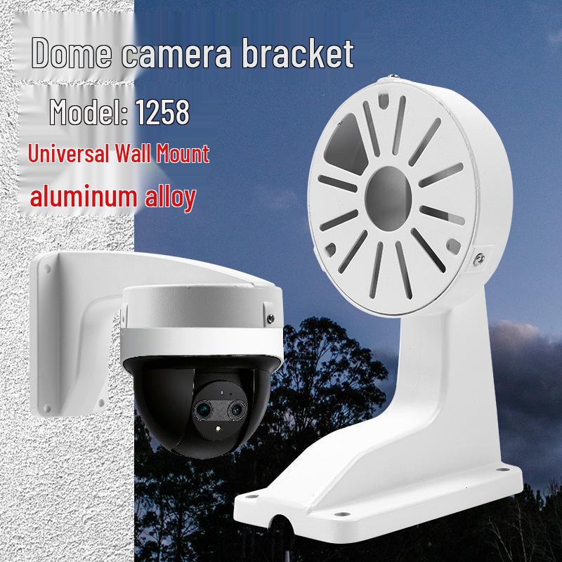 1258ZJ Aluminum Alloy Indoor Dome Camera Wall Mount with Concealed Wiring & Universal Hole