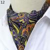 Luxury Men's Ascot Ties Vintage Paisley Cravat Self Tied British style Gentleman Polyester Silk Neck Tie Wedding FormaParty