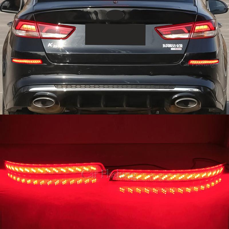 For Kia Optima K5 LED Rear Bumper Light Fog Lamp Brake Light Reflector turn signal