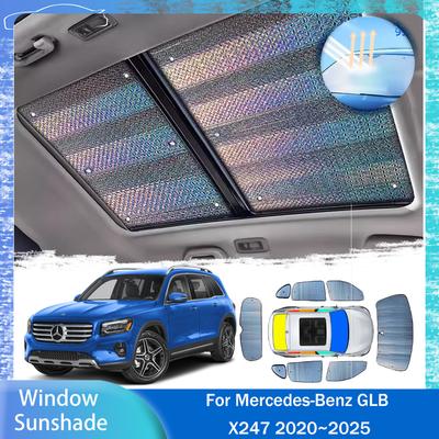 For Mercedes-Benz GLB X247 ~2025  Skylight Sunshade Car Side Window Windshield Sun Shade Protector Parasol Accessories