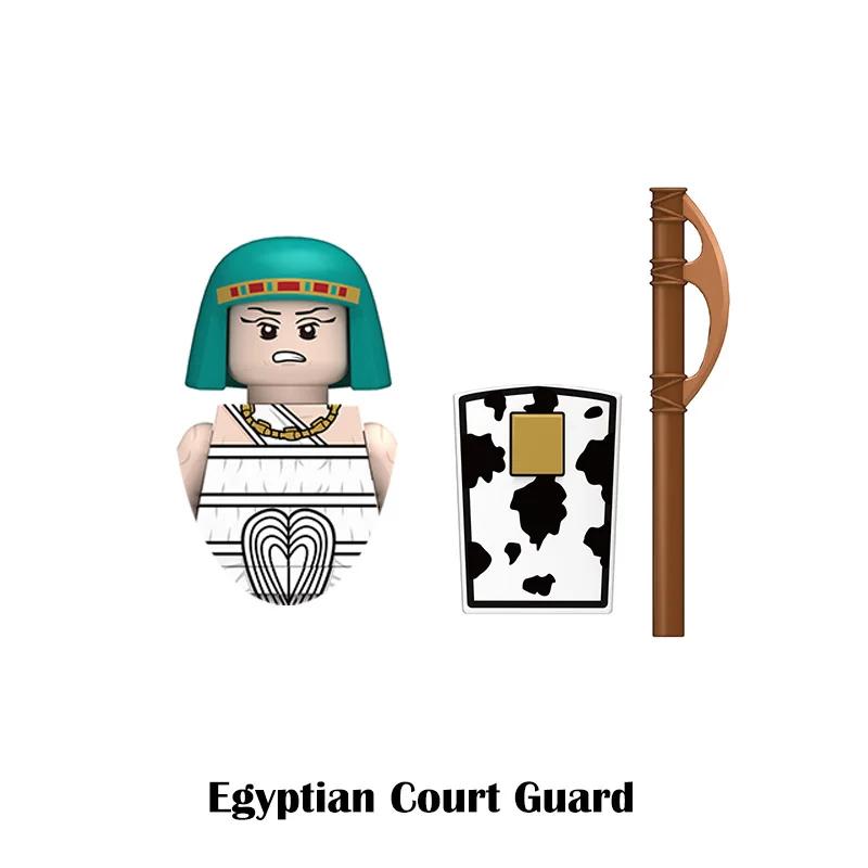 Kids Toys Ancient Egyptian Soldiers Tribal Warriors Cartoon Figures Model Building Blocks Childrens Birthday Gifts