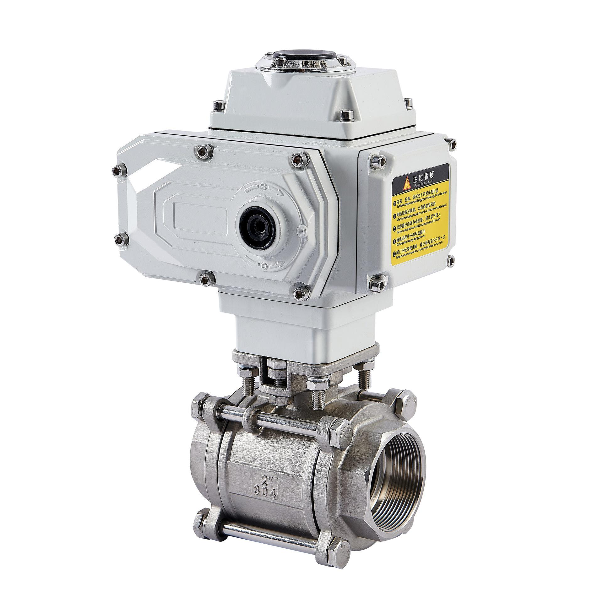 

220V Electric Stainless Steel Threaded Ball Valve with Regulating Actuator Q911F-16P Light Plastic DN5