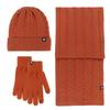 Adult warm self-heating German velvet three-piece set outdoor knitted hat scarf gloves three-piece set winter