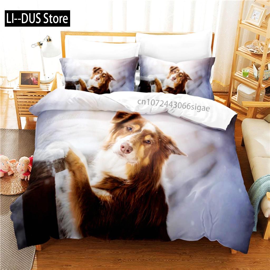 Beautiful Puppy Bedding Set Duvet Cover Set 3d Bedding Digital Printing Queen Size Bedding Set Fashion Design