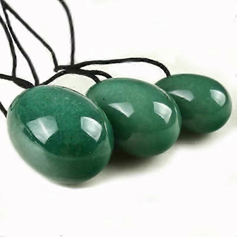 Natural Jade Stone Egg for Women Pelvic Muscle Exercise Yoni Eggs PC Muscles Trainer Set Green YT 3pcs