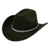 Men's and women's light luxury top hats Western style cowboy hats Unique eye point diamond belt Birthday party party hat