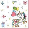 Serwetki Jednorożec Unicorn Urodziny 33X33Cm 20Szt