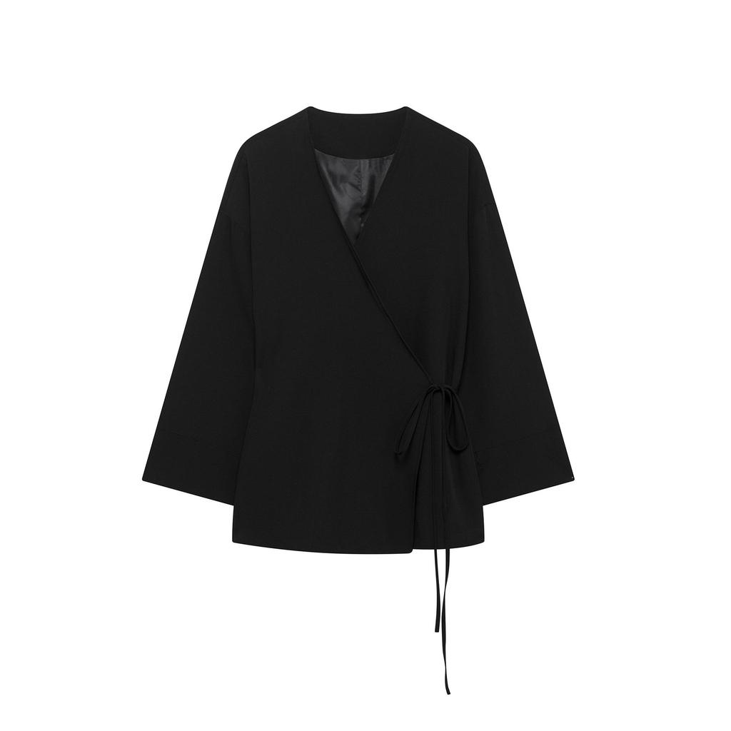 2025 Spring Women's Double-Breasted Kimono-Style Suit Jacket & Pants Set