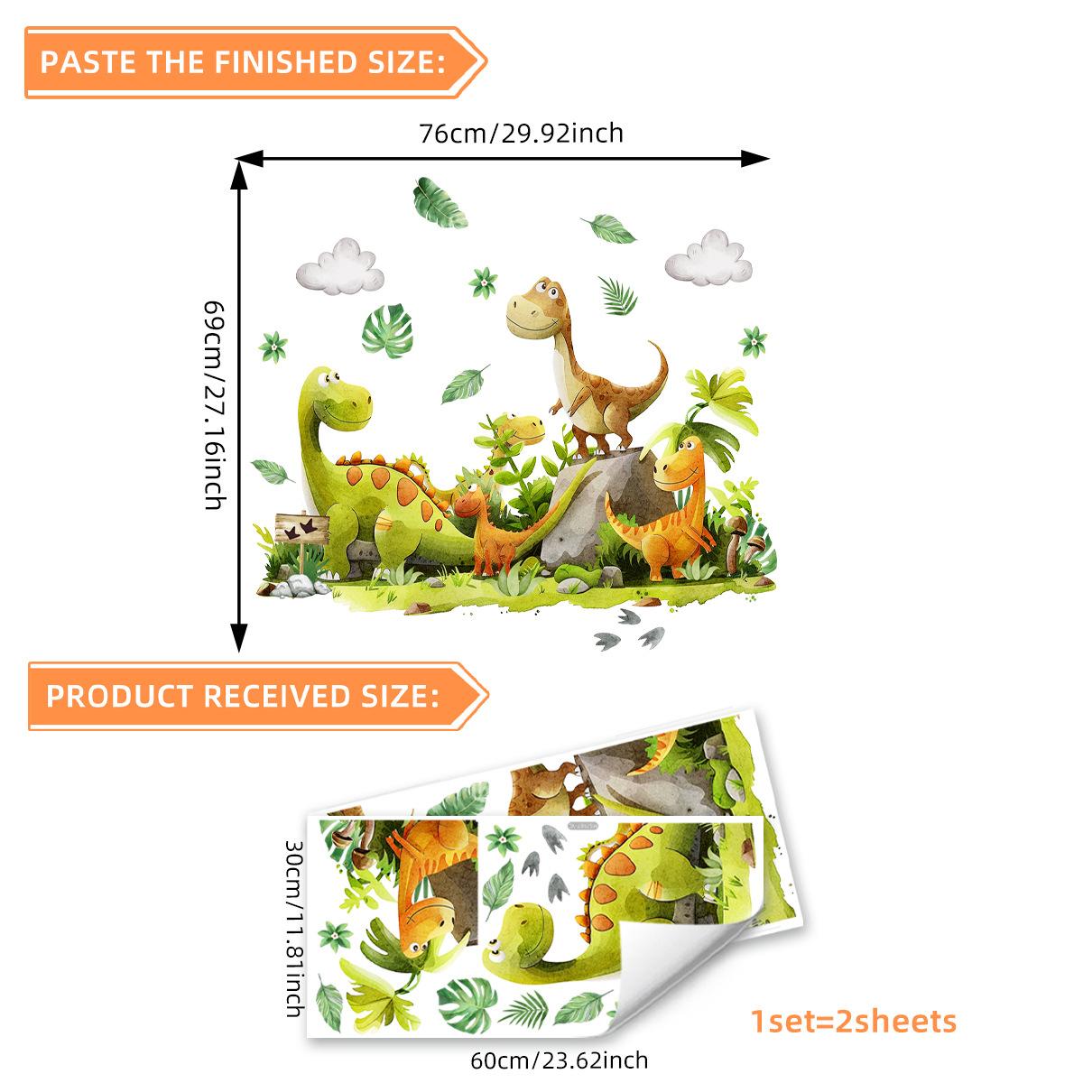 

Ms7187 Джунгли Динозавр Байюнь Зеленое Растение Наклейка на Стену Украшение Детская Комната Детский Сад Фон Большое Количество Обсуждаемо