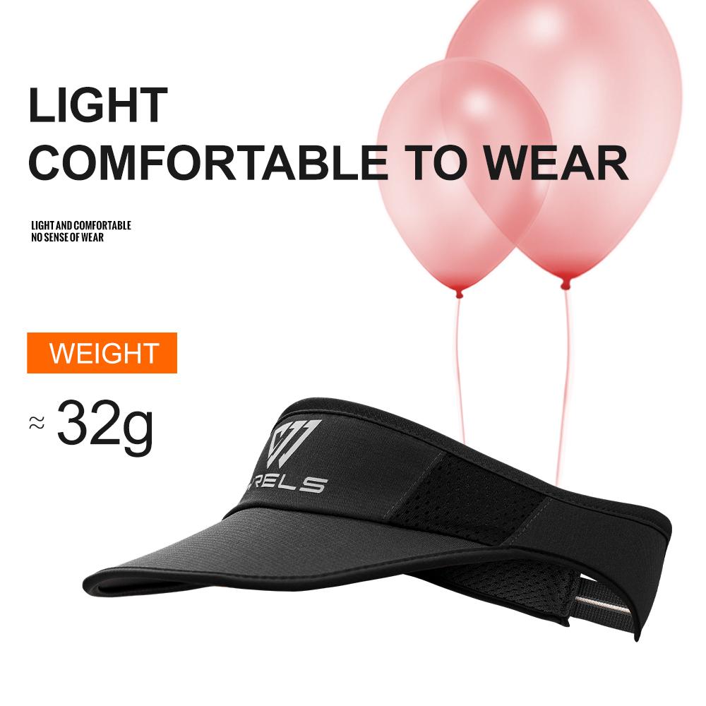 Sport Visor Breathable Mesh Empty Top Cap Sun Protection Sweat Absorb Running Tennis Cap Lightweight Foldable Hat