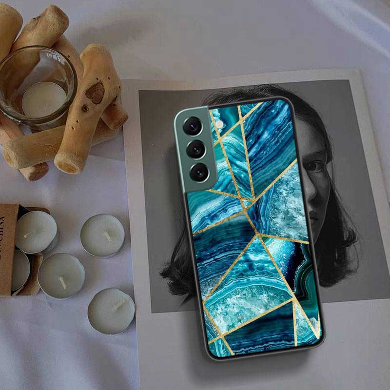 Galvanisieren Geometrische Marmor Telefon Fall Für Samsung A15 A25 A35 A55 Galaxy A70S A50S A30S A30 A40 A71 A51 A41 A31 A21 a11 A01 A