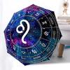 Twelve Constellations Folding Umbrella Fashion Auto-Open 8 Iron Ribs Plastic Handle Foldable Sunshade Perfect Christmas Gifts