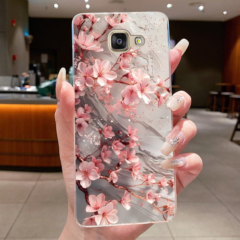 For Samsung Galaxy A5 2016 A3 2016 A7 2017 Case Flower Butterfly Soft Silicone Clear TPU Cover For Samsung A3 A5 2017 Cases Capa