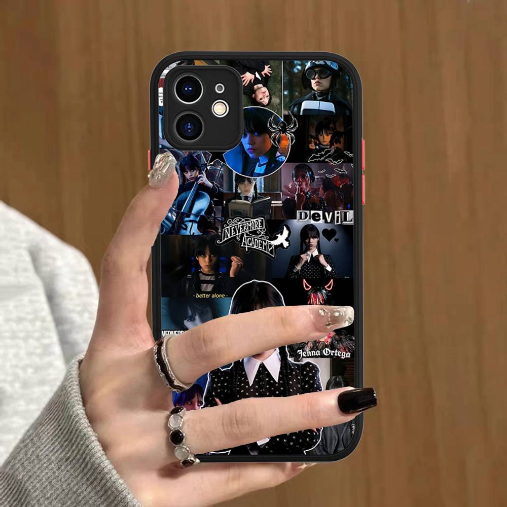 American W-WednesdayS Movie TV A-Addams Matte Transparent Phone Cover For IPhone Case 16 15 14 13 12 11 Pro Max X XS Max Plus