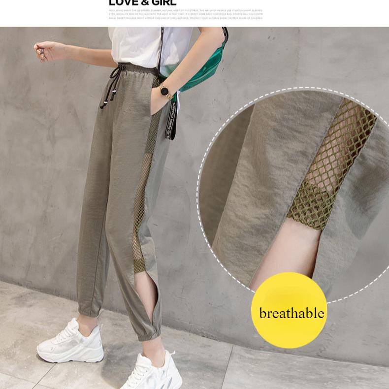 Women's Thin Harem Pants Summer Breathable Sweatpants Cropped Pants Quick Dry Ankle-length Trousers