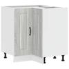 Kitchen Corner Base Cabinet Kalmar Grey Sonoma Particleboard