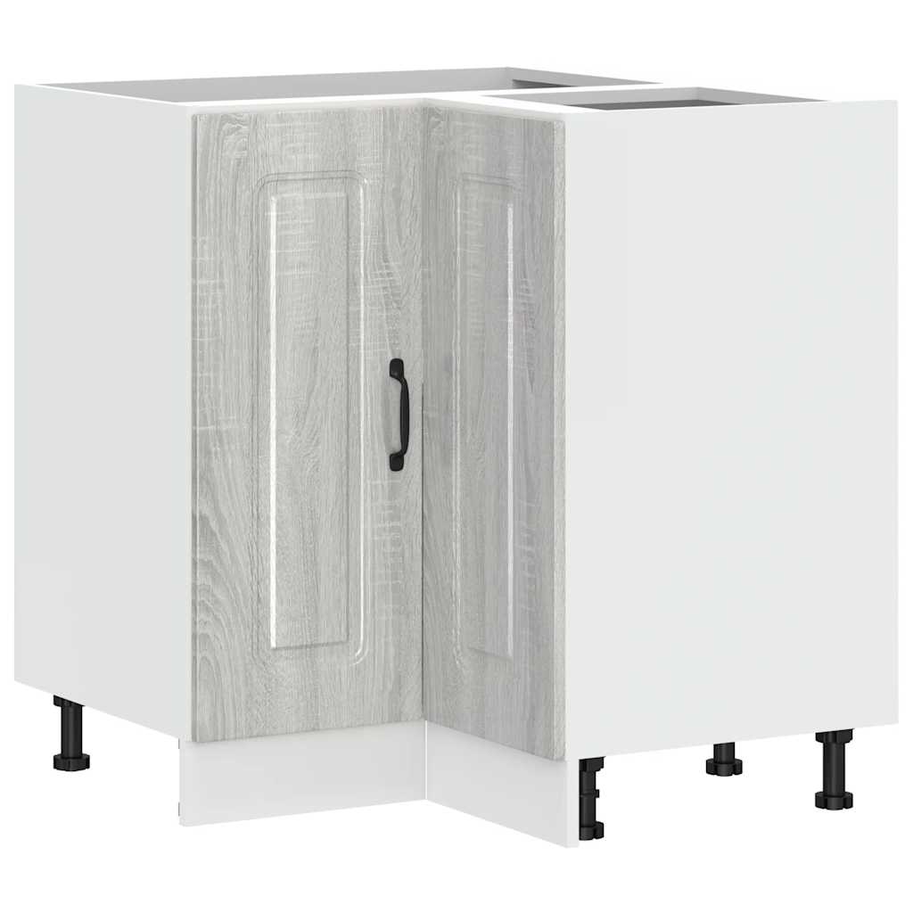 Kitchen Corner Base Cabinet Kalmar Grey Sonoma Particleboard