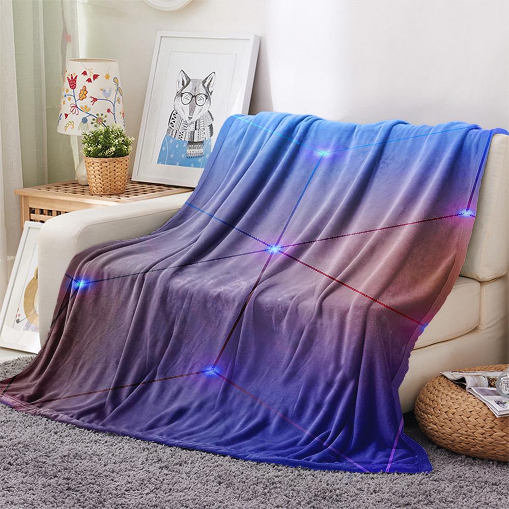 Geometry Print Flannel Blanket, High quality Comfortable for All Seasons, Home Decor, Warmth and Comfort, Perfect for Christmas Gifts