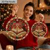 2D Flat 1pc Christmas Pearl Diamond Art Hanging Kits, 3D Mixed‑Sized Beads Craft, DIY Acrylic 25cm/20cm Pearl Diamond Painting Hanging Ornament