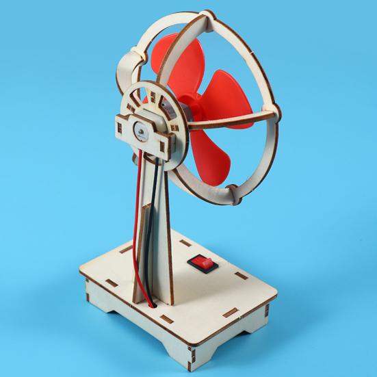 Kit de Ventilador de Ciencia Sin Rebabas Habilidad Práctica Ecológico Modelo de Ventilador DIY Juguete para Niños