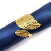 6PCS Metal Decorative Napkin Clasp Leaf Towel Ring Delicate Napkin Ring Holder  Groggery