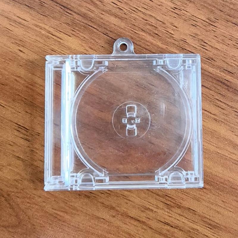 Blank Disc Case Keychain Disc Album Keychain Music Album Keychain Blank Disc Case Pendant for Keychain Decorations