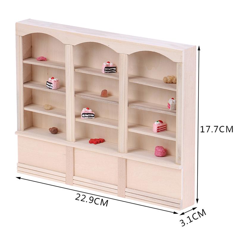 Mini Doll House Bedroom Scene Decoration Simple Bookcase Bookshelf Display Cabinet Decoration