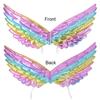 Rainbow Unicorn Angel Wings Headband For Girls Unicorn Theme Birthday Party Decoration Supplies Kids Gift Fairy Cosplay Props