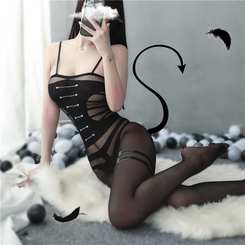Sexy perspective one-piece lace hollow open gear free onesie sex stockings net clothes women's sex underwear