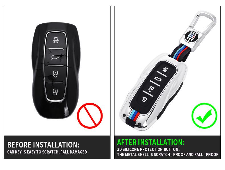 Pouzdro na klíč Ford Territory pro model Jiangling 2021 - 5/6/7 sedadel, špičkové plné obalení, spona na skořepinu auta, mod.