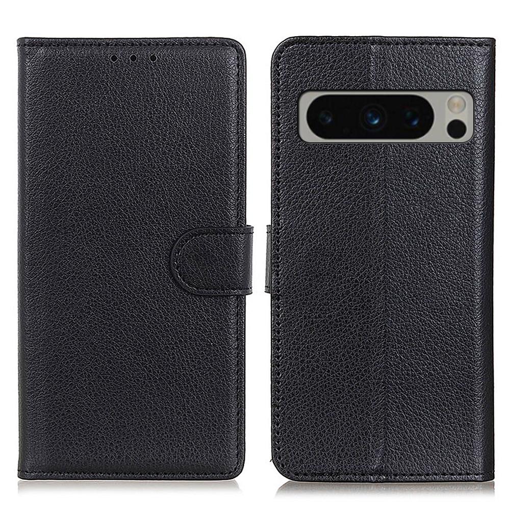 Phone Case for Google Pixel 8 Pro Litchi Texture Leather Wallet Flip Stand Phone Cover