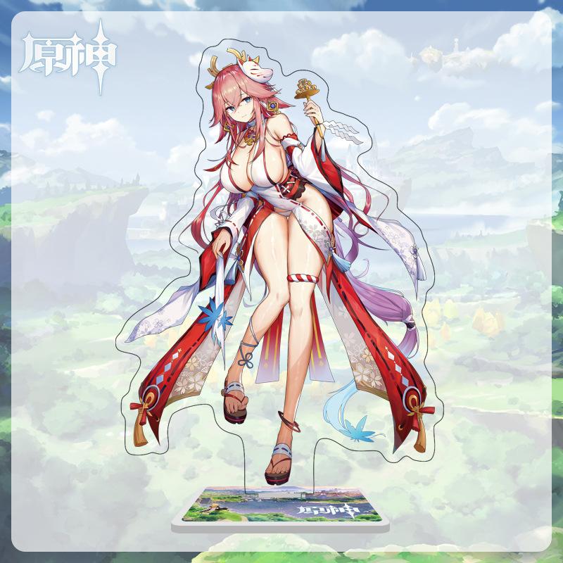 16cm Height  Acrylic Large Stand-up Display Featuring Characters From Mondstadt, Liyue, and Inazuma In Genshin Impact
