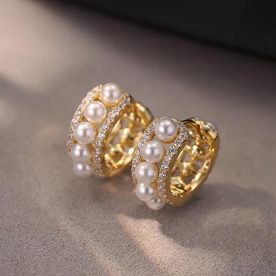 Oorbellen Nieuw Niche Ontwerp Exquise Diamant-ingelegd Hoge Kwaliteit Oorbellen Oorbellen