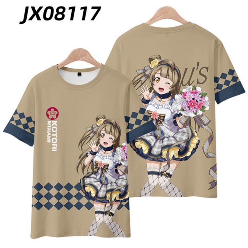 Anime LoveLive! Superstar!! 3D T Shirt Women Men Summer Fashion Round Neck Short Sleeve