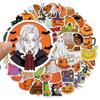 50PCS Halloween Pumpkin Theme Stickers Pumpkins Horror Sticker Vinyl Waterproof Holiday Decals for Water Bottles, Skateboards