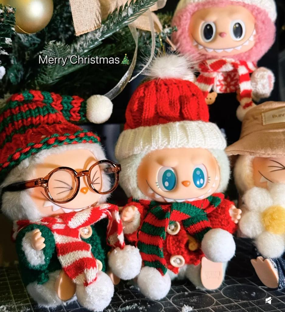 Labubu Accessories Clothes Suitable for V1 V2 V3 V4 Labubu Christmas Deer Set Labubu Red Clothing Christmas Fashion Gift