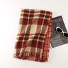 Christmas vibe scarf women's winter new Ankara red scarf long versatile knitted shawl scarf