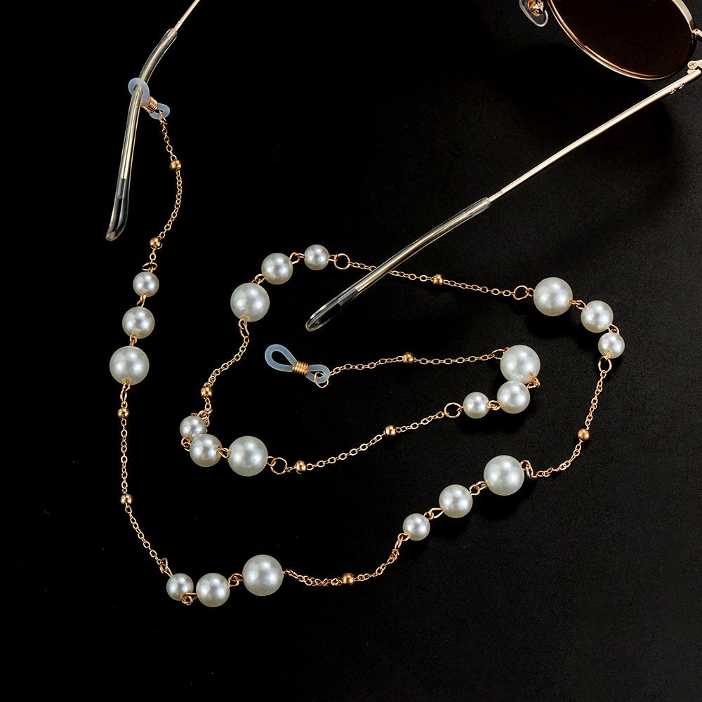 New Fashion Sunglasses Chain Glasses Spectacles Pearl Decoration Vintage Chain Holder Cord Lanyard Necklace Eyewear Accessories