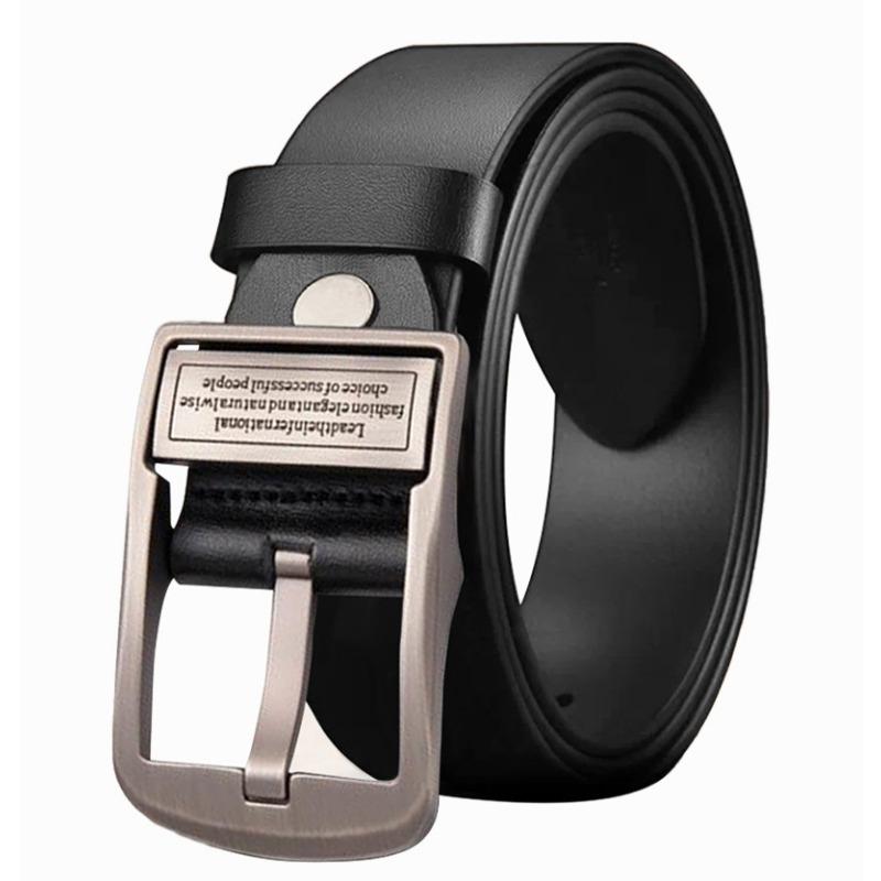 

Новый мужской ремень из натуральной кожи с пряжкой-пином, деловой повседневный ремень из коровьей кожи, мужской модный простой ремень для брюк для мужчин среднего и молодого возраста 130cm