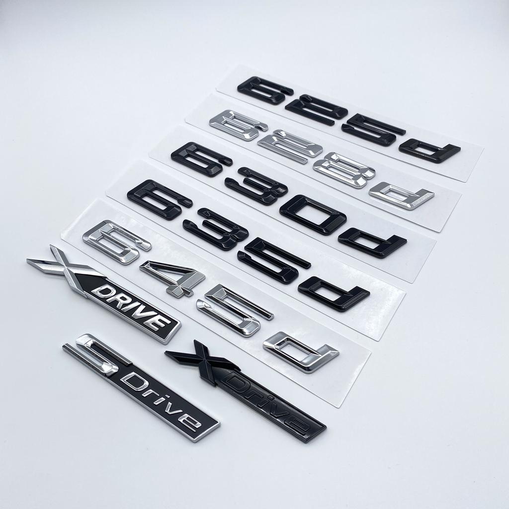 3D Chrome Black 620d 625d 628d 630d 635d 640d 645d 650d ABS Letters Car Trunk Badge Emblem Sticker for BMW 6 Series F06 F12 OT4
