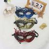 Rhinestone Decorated Party Mask Plastic Hollow Lace Rhinestone Mask Half Face Costume Props Lace Mask Masquerade Party