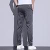 Summer Thin Men Straight Casual Men's Pants Slim Stretch Elastic Waist Male Trousers Solid Color Brand Clothing Coffee