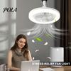 Luz de Ventilador em Modo Sono 2 em 1 para Teto com Controle Remoto LED 3 Velocidades Baixo Ruído Lâmpada Ultra Brilhante Sem Cintilação Alívio de Estresse