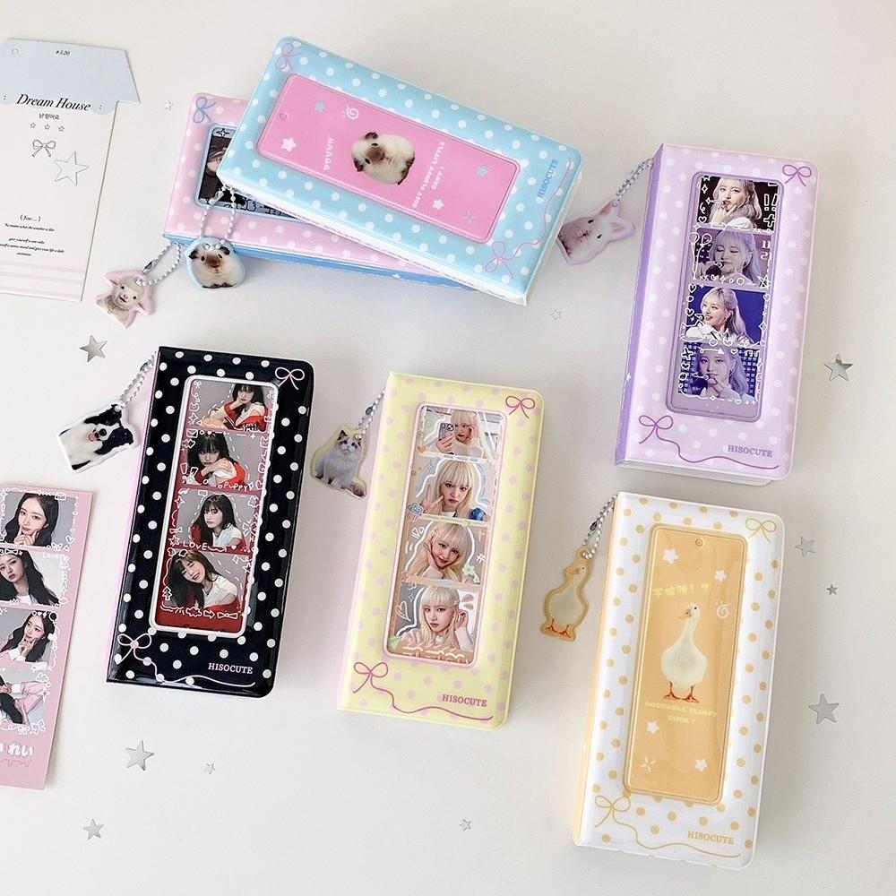 Polka Dot Bow Instant Camera Photo Album 4 Grids Kpop Photo Card Cover New Card Album