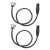 2 Pcs XLR Pass Through Cable No Solder D Type XLR Cable Mic Feed Pass Thru Converter for Stage Box Patch Panel Floor Box