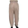 Women Bloomers High-Drape Side Shirring Wide Leg Pants with Elastic Waistband Adjustable Drawstring Pure Color Casual