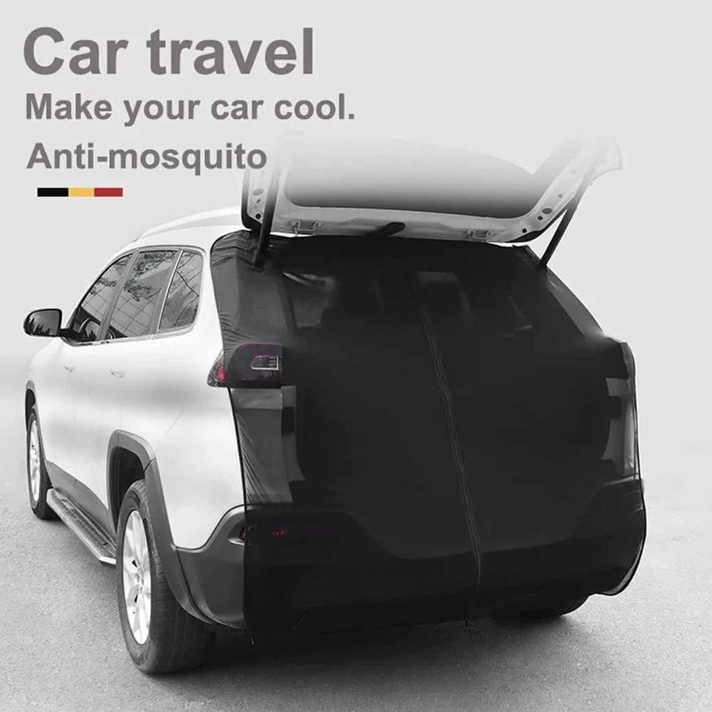 Tenda zanzariera per bagagliaio SUV – Tenda parasole traspirante a prova di insetti con cerniera bidirezionale, Tenda parasole UV per bagagliaio auto per campeggio all'aperto, Viaggi, Picnic